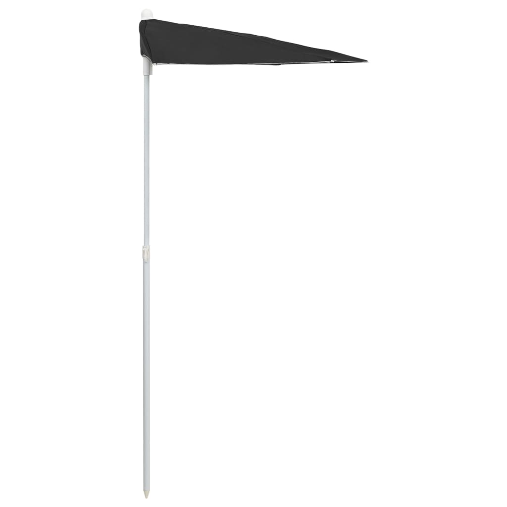 Garden Half Parasol with Pole Outdoor Patio Sunshade Shelter Backyard vidaXL - Picture 20 of 64