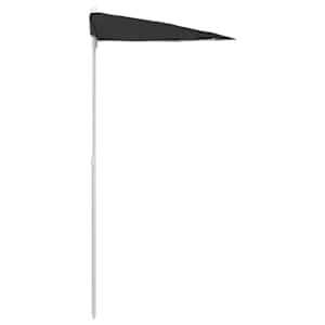 Zahradní půlkruhový slunečník s tyčí 180 x 90 cm černý - obrázek 5
