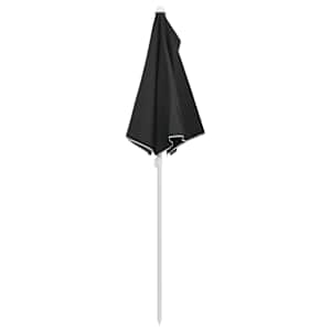 Zahradní půlkruhový slunečník s tyčí 180 x 90 cm černý - obrázek 6