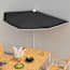  vidaXL fekete félköríves napernyő rúddal 180 x 90 cm termék 2. képe