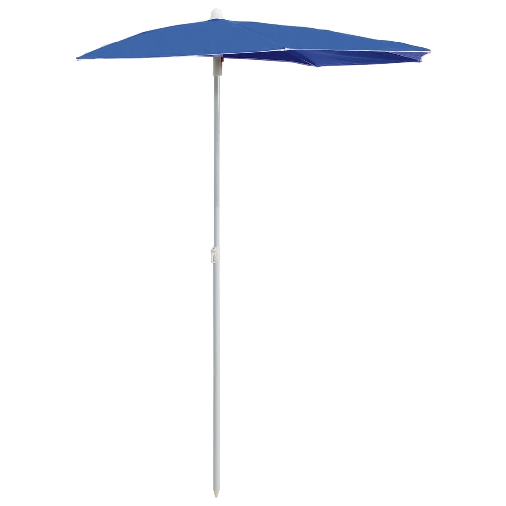 Garden Half Parasol with Pole Outdoor Patio Sunshade Shelter Backyard vidaXL - Picture 58 of 64