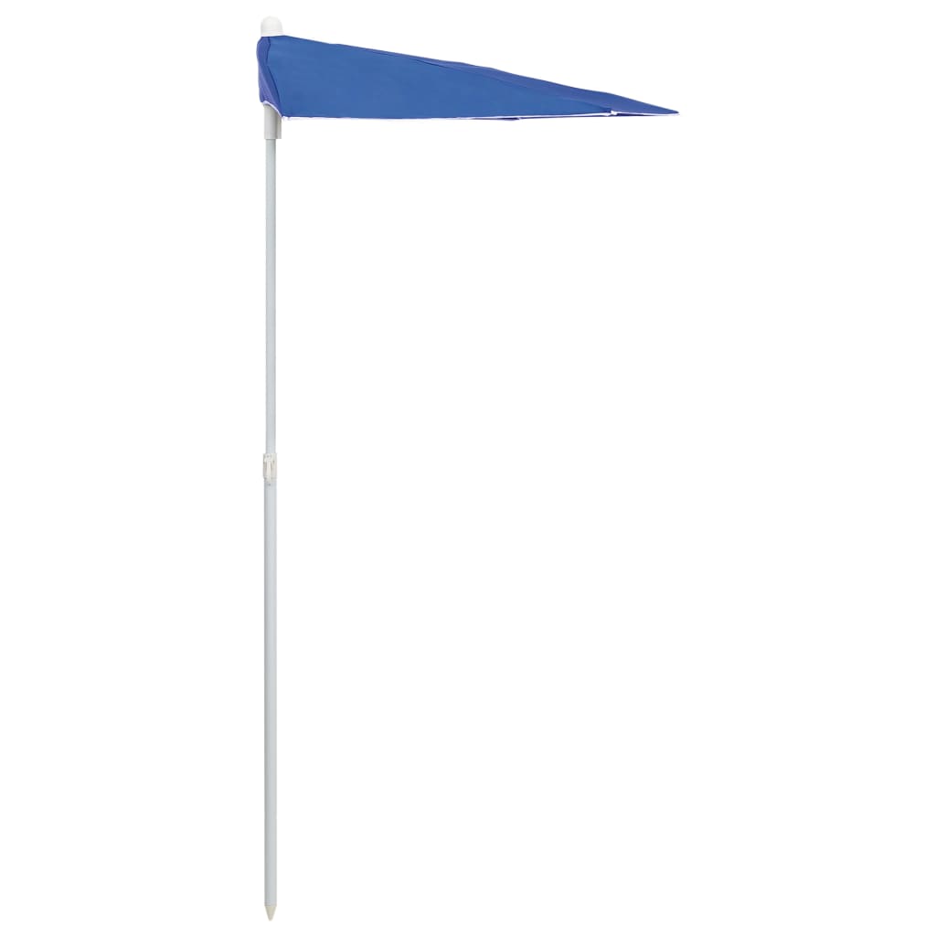 Garden Half Parasol with Pole Outdoor Patio Sunshade Shelter Backyard vidaXL - Picture 63 of 64