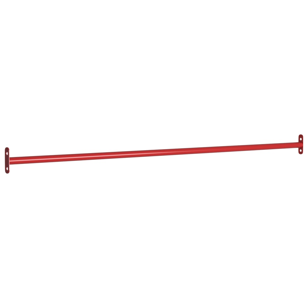 vidaXL Hrazdová tyč 125 cm ocelová červená