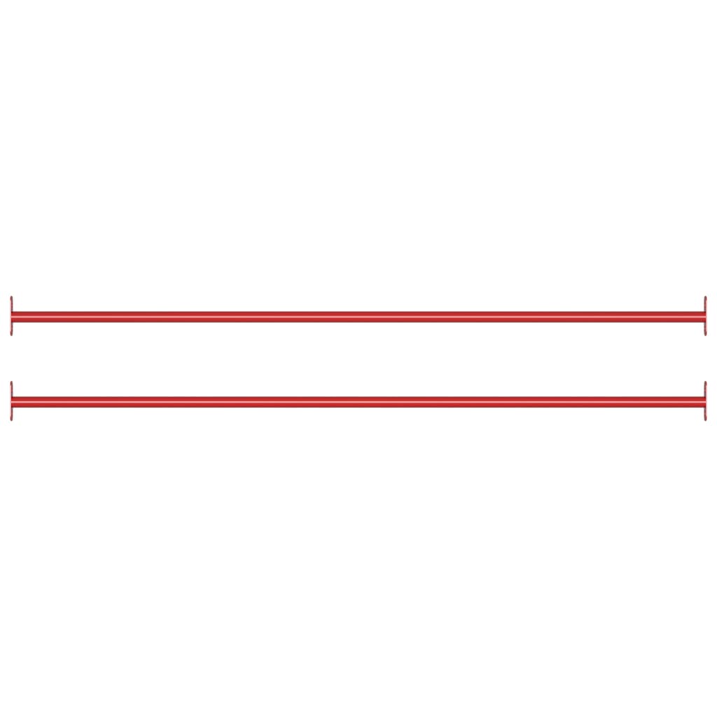 vidaXL Turning Bars 2 pcs 49.2" Steel Red-image-8720286205358