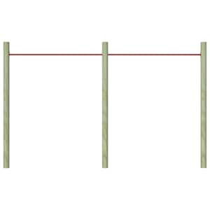 Hrazdové tyče 2 ks 125 cm ocelové červené - obrázek 3