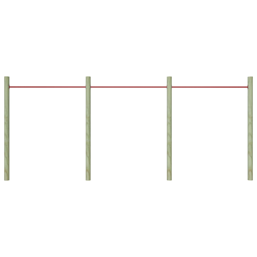 3db piros acél húzódzkodó rúd 125 cm 