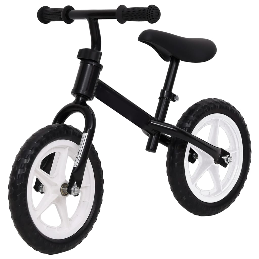 vidaXL Bicicletă pentru echilibru 10 inci, cu roți, negru vidaXL