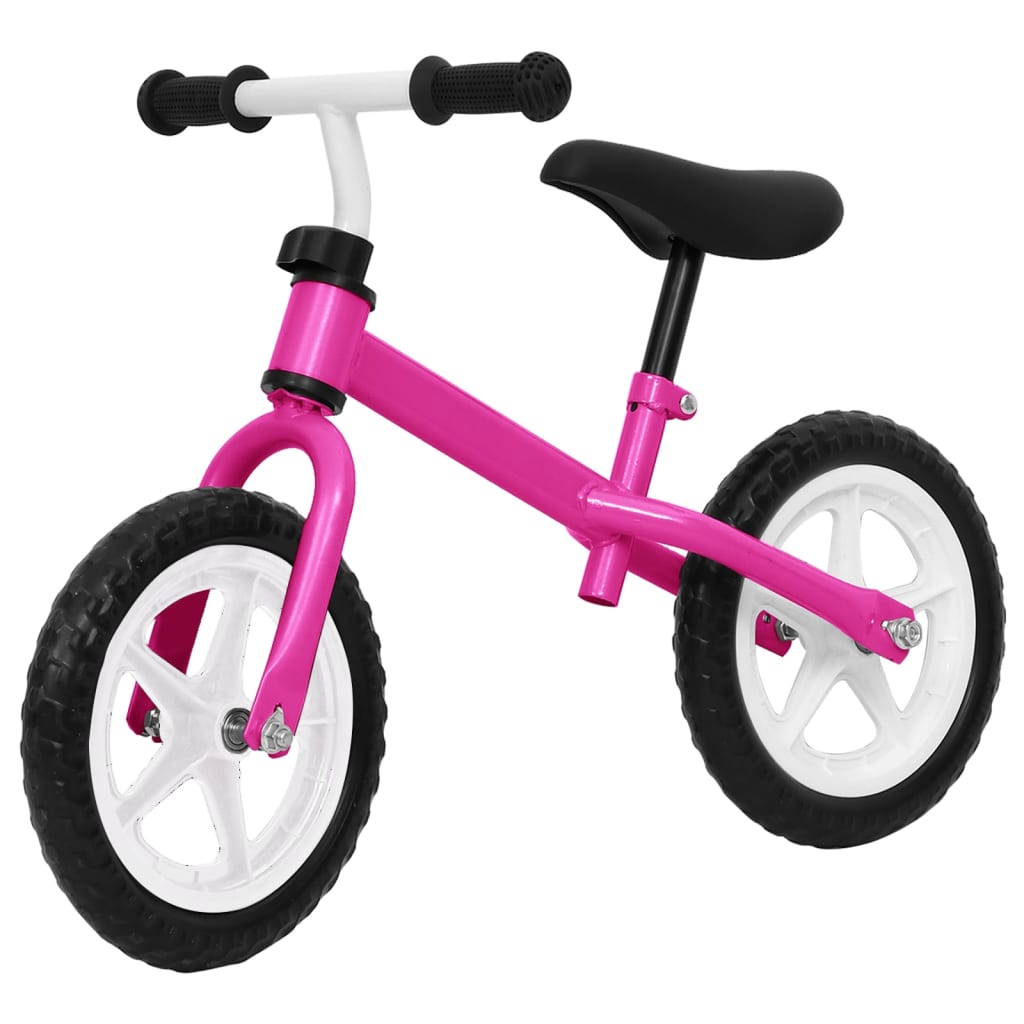 vidaXL Bicicletă pentru echilibru 12 inci, cu roți, roz