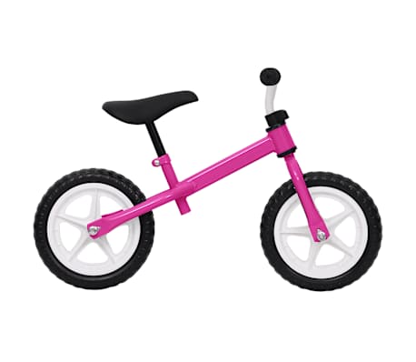 vidaXL Bicicletă pentru echilibru 11 inci, cu roți, roz