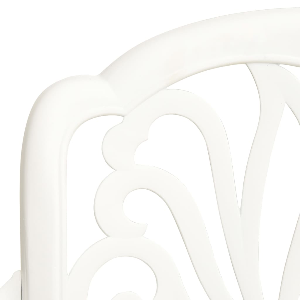 2 db fehér öntött alumínium kerti szék 