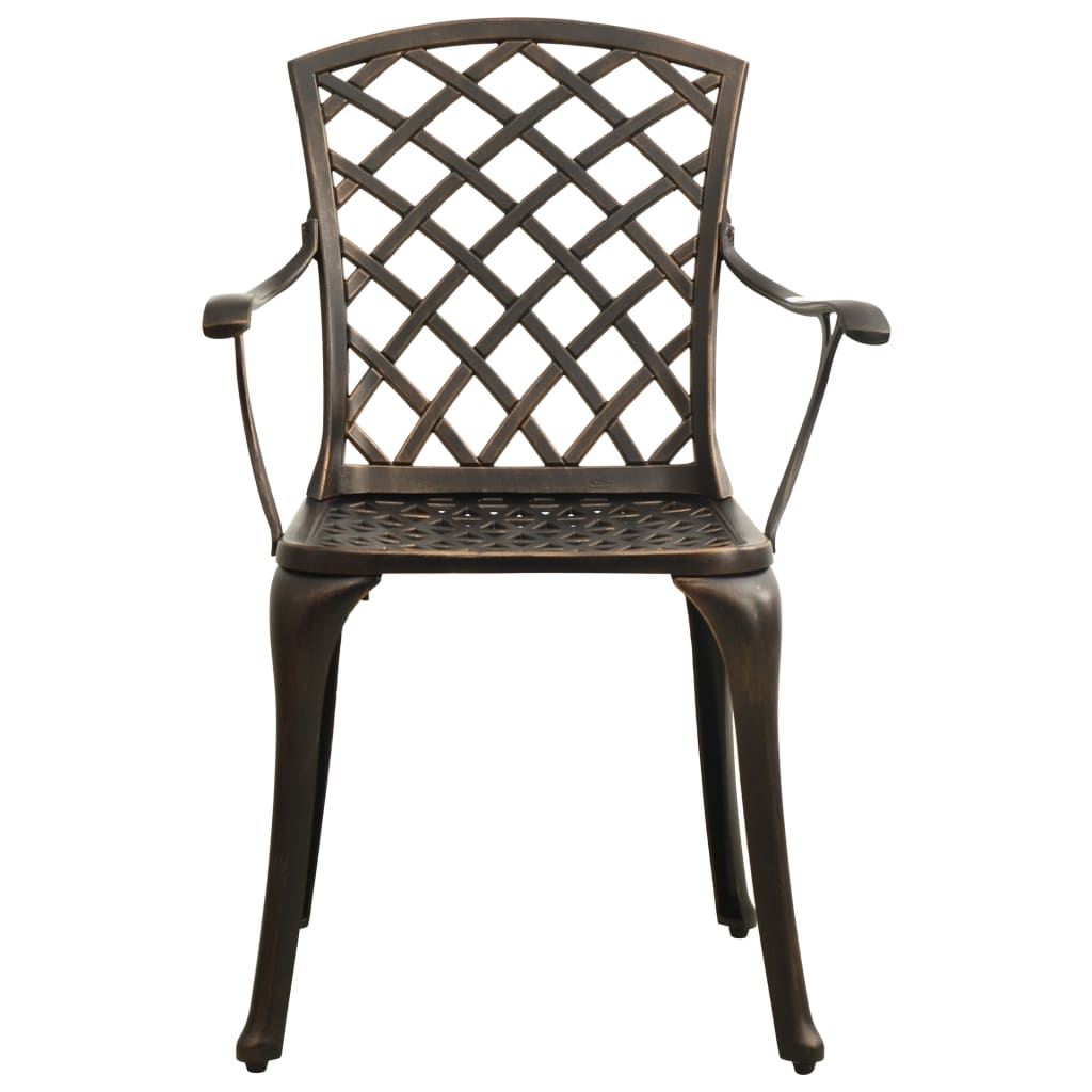 Zestaw Bistro Ogrodowy - 2 krzesła + stół, brąz, 61x60x93 cm