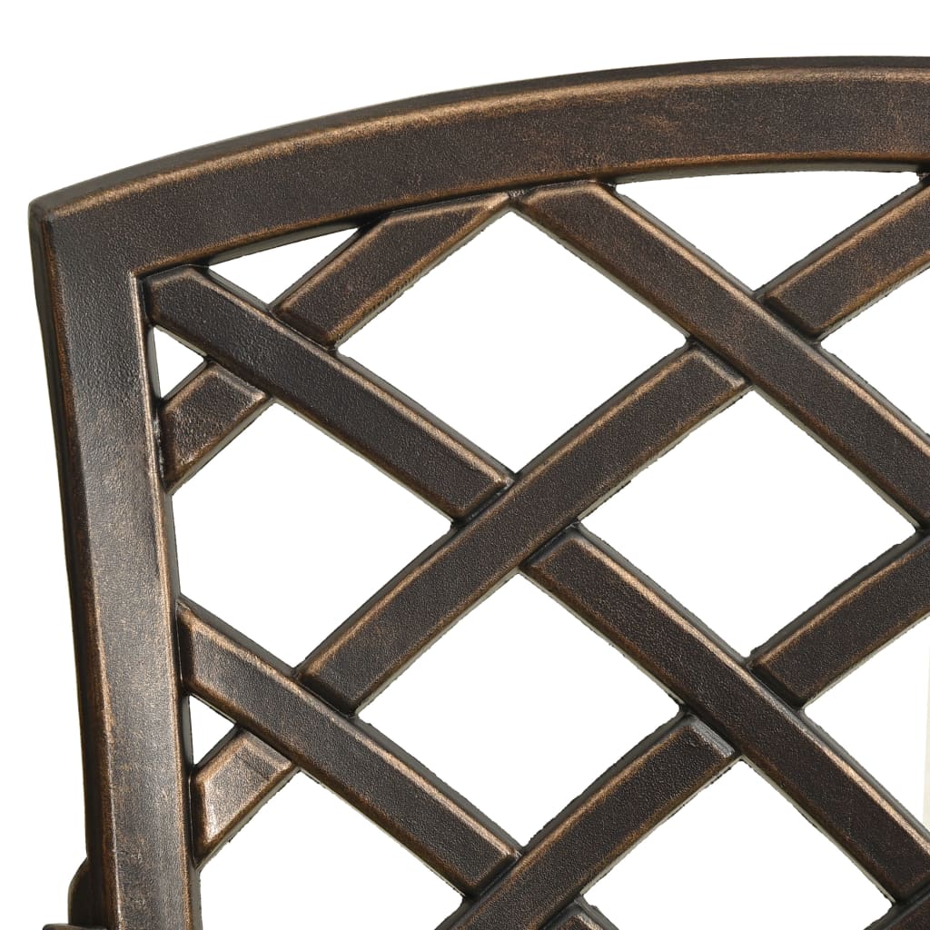 Zestaw Bistro Ogrodowy - 2 krzesła + stół, brąz, 61x60x93 cm