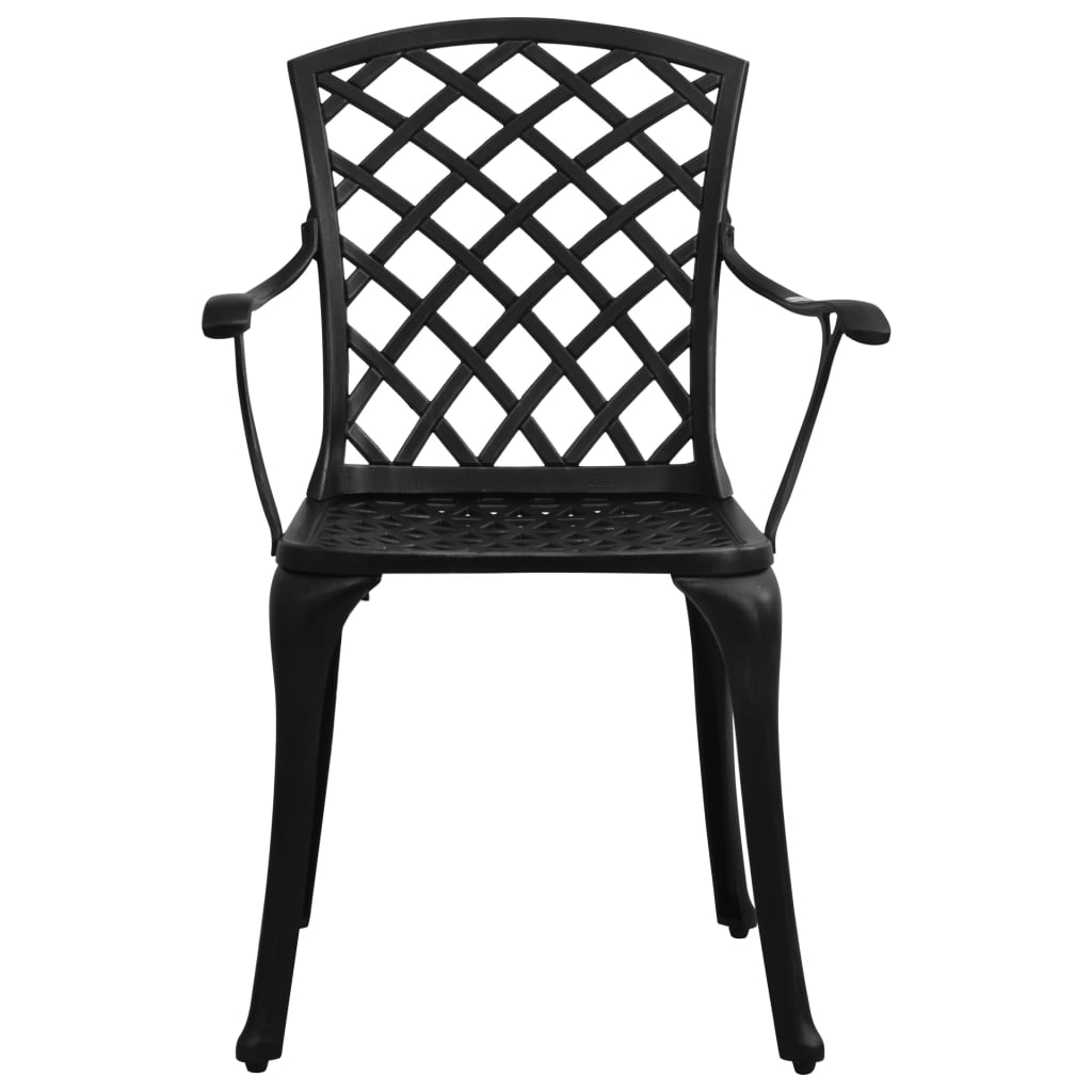 Zestaw Bistro - Krzesła i Stół Ogrodowy (Czarny, 61x60x93cm)