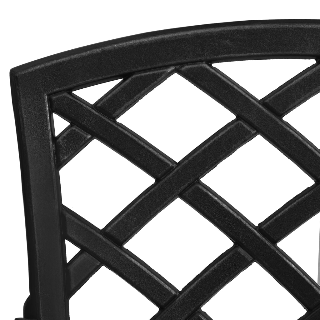 Zestaw Bistro - Krzesła i Stół Ogrodowy (Czarny, 61x60x93cm)