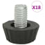  vidaXL 18 db fekete állítható bútorláb M8 termék 2. képe