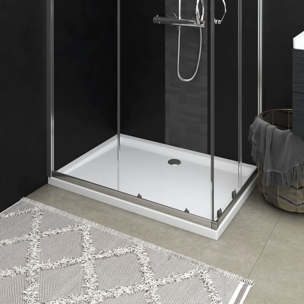 vidaXL Cădiță de duș dreptunghiulară din ABS, alb, 70×100 cm vidaxl.ro