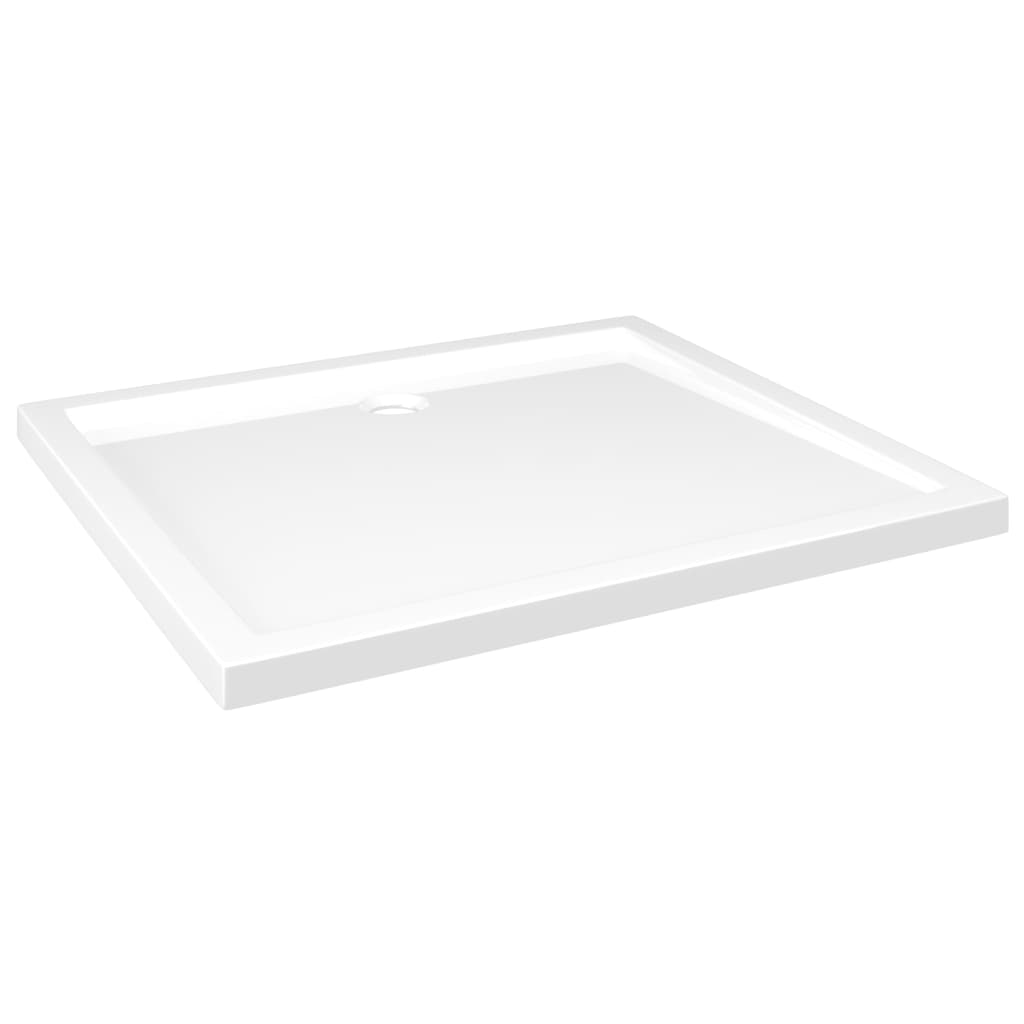 Téglalap alakú fehér ABS zuhanytálca 80 x 90 cm 
