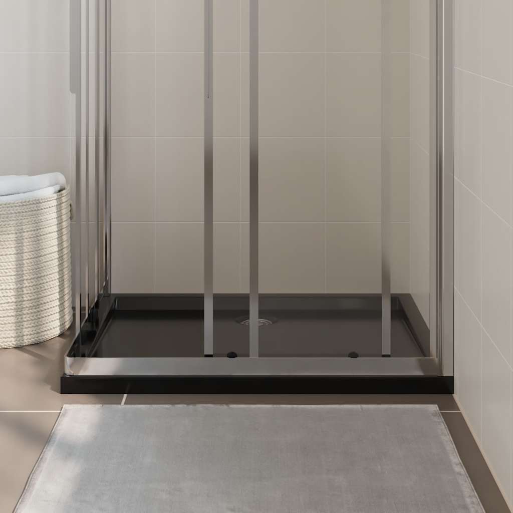 vidaXL Douchebak rechthoekig 70x90 cm ABS zwart afbeelding