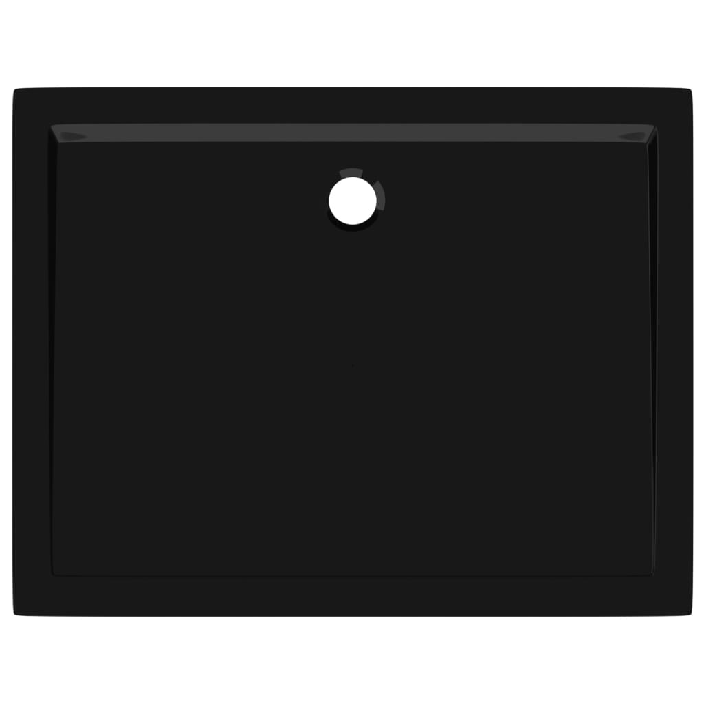 Téglalap alakú fekete ABS zuhanytálca 70 x 90 cm 