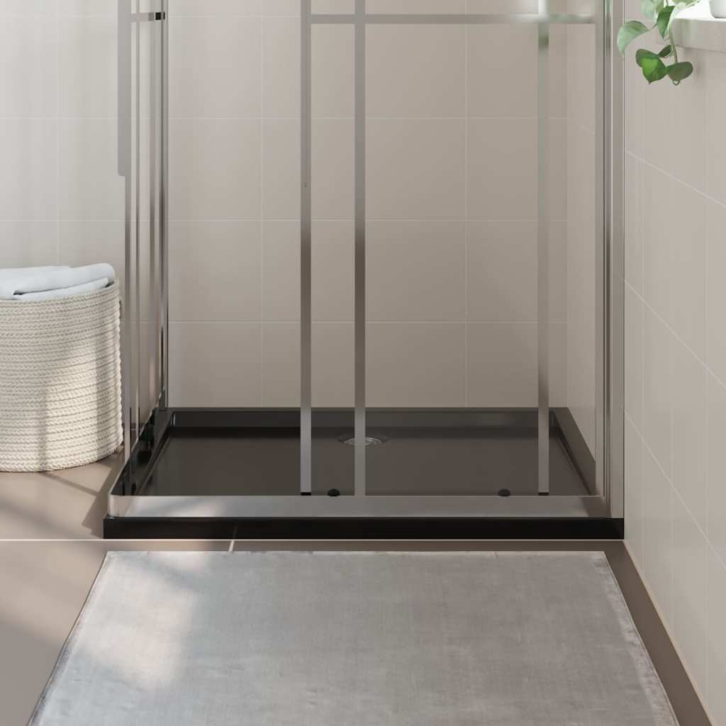 vidaXL Douchebak rechthoekig 80x100 cm ABS zwart afbeelding