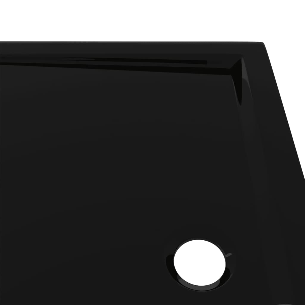 Téglalap alakú fekete ABS zuhanytálca 80 x 100 cm 