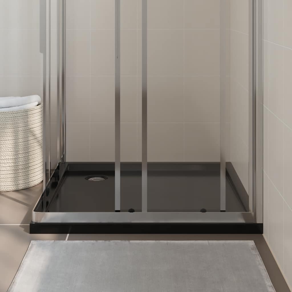 vidaXL Douchebak vierkant 90x90 cm ABS zwart afbeelding