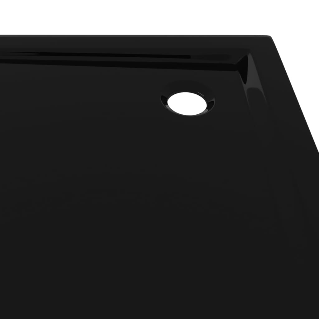 Fekete négyzet alakú ABS zuhanytálca 90 x 90 cm 