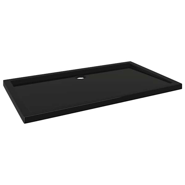 vidaXL ristk&uuml;likukujuline ABS du&scaron;ialus, must, 70 x 120 cm