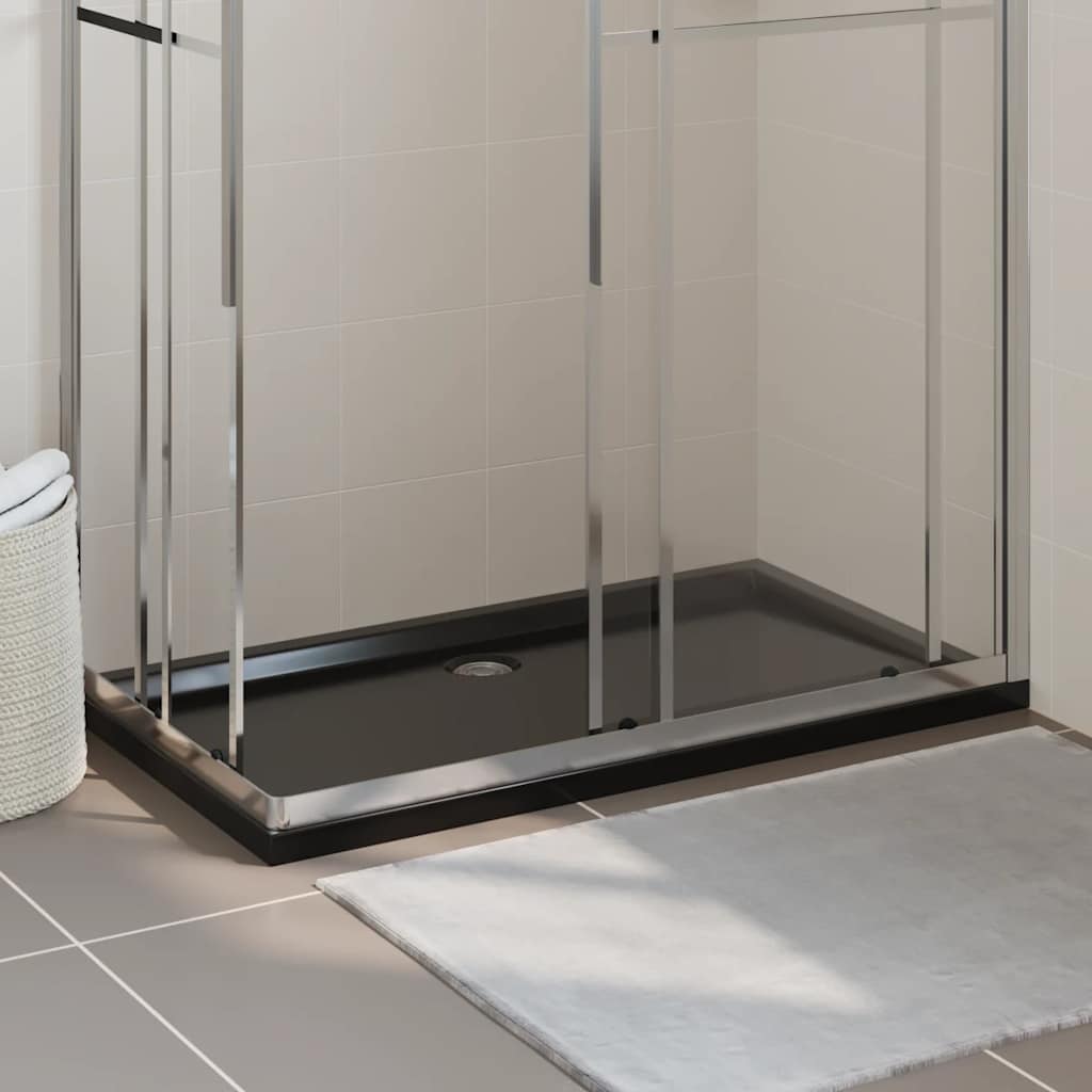 vidaXL Duschtasse ABS Rechteckig Schwarz 70x120 cm