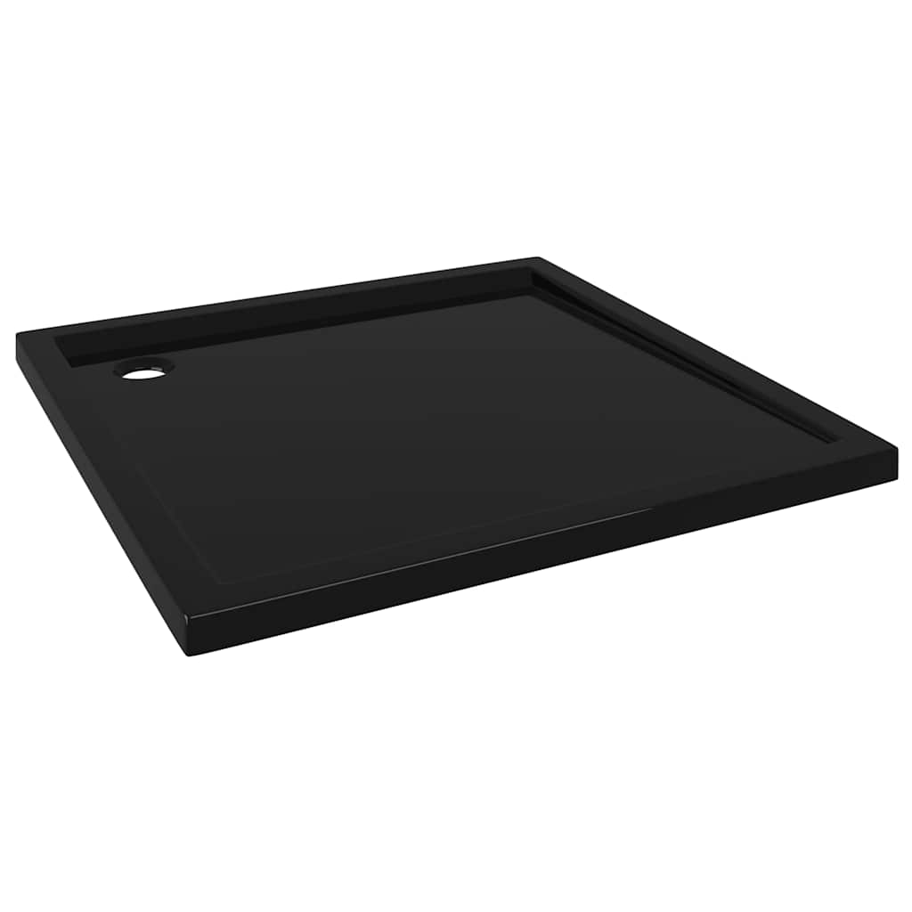 vidaXL Čtvercová sprchová vanička ABS černá 80 x 80 cm