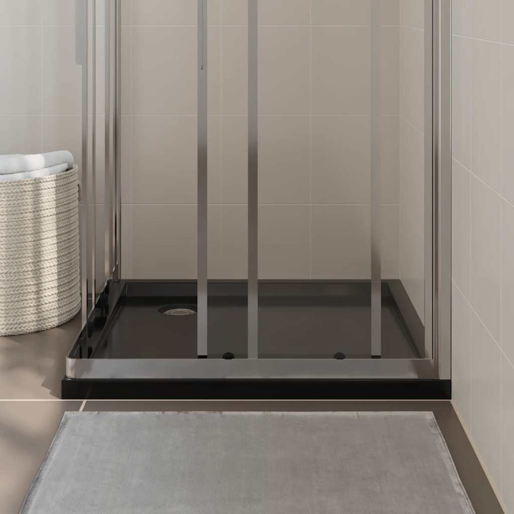 vidaXL Douchebak vierkant 80x80 cm ABS zwart afbeelding