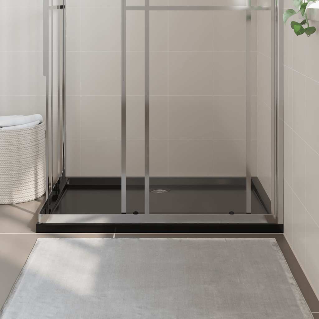 vidaXL Douchebak rechthoekig 80x110 cm ABS zwart afbeelding
