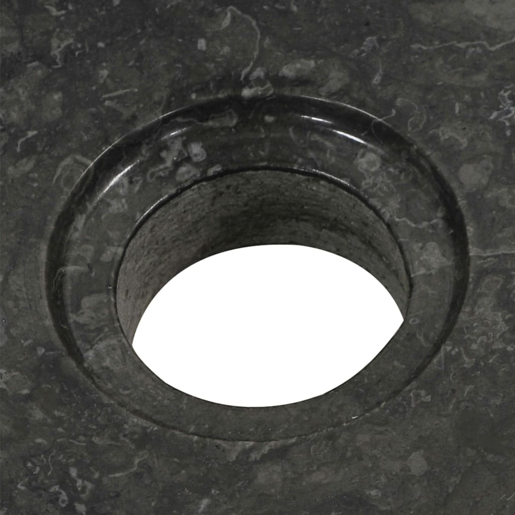 Koupelnová skříňka masivní teak s umyvadlem mramorové černé