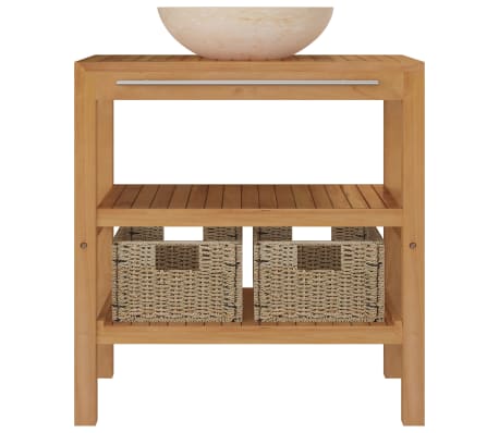 vidaXL t&iacute;kfa f&uuml;rdőszobai pipereszekr&eacute;ny kr&eacute;msz&iacute;nű m&aacute;rv&aacute;nymosd&oacute;val