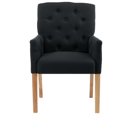 vidaXL spisebordsstole med arml&aelig;n 4 stk. stof sort