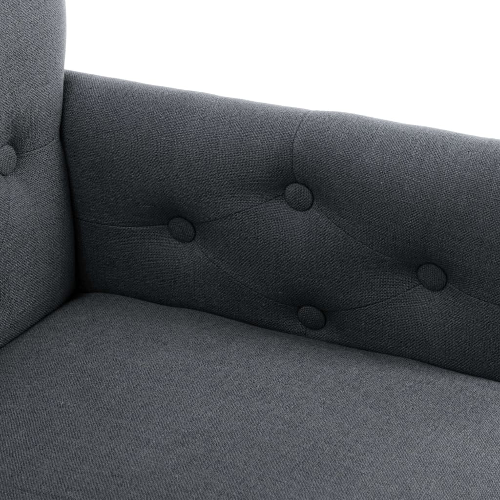 Esszimmerstühle mit Armlehnen 6 Stk. Grau Stoff-6