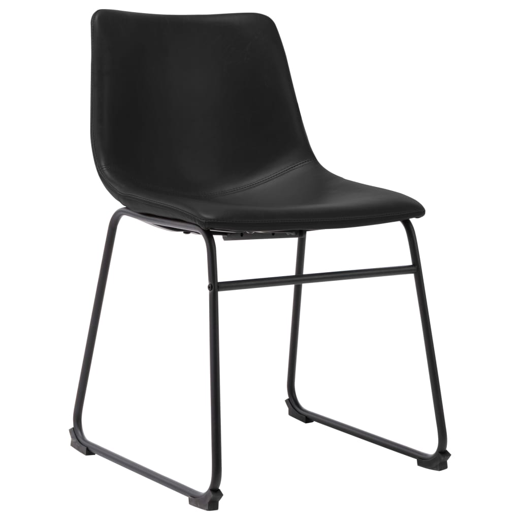 

vidaXL Eetkamerstoelen 6 st kunstleer zwart