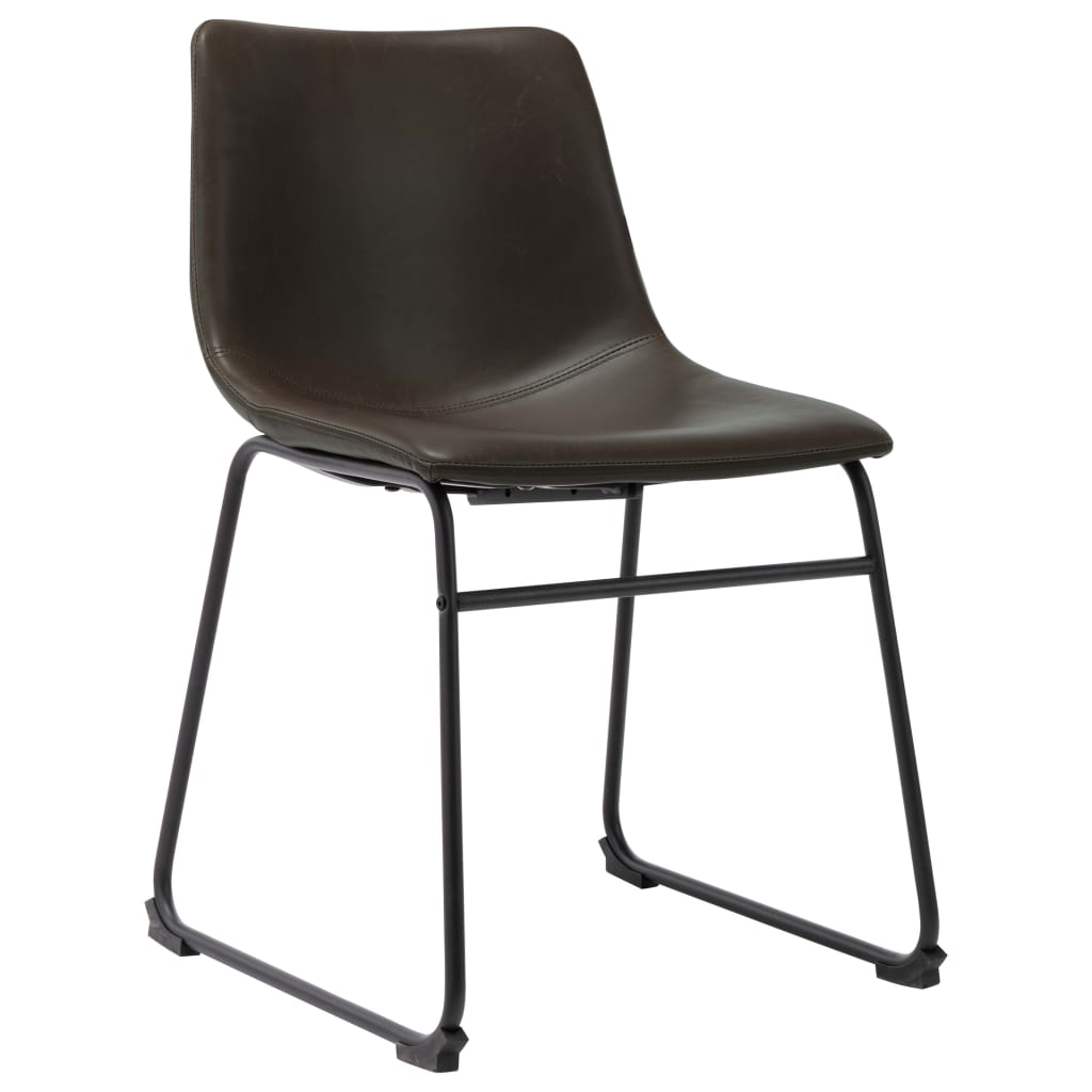 vidaXL Blagovaonske stolice od umjetne kože 6 kom tamnosmeđe