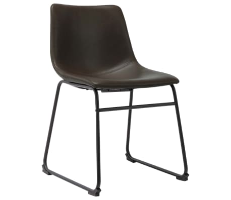 vidaXL Blagovaonske stolice od umjetne kože 6 kom tamnosmeđe