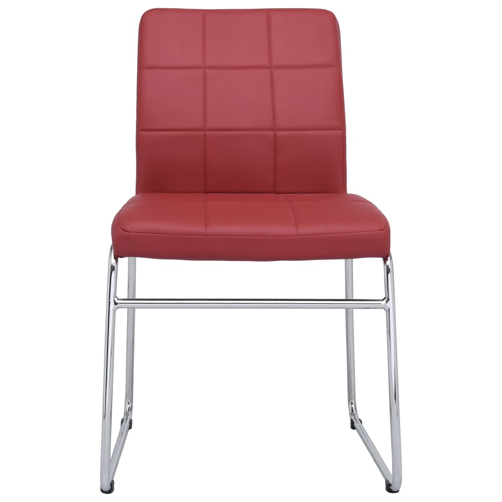 

vidaXL Eetkamerstoelen 4 st kunstleer rood