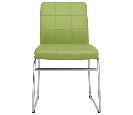 vidaXL Valgomojo kėdės, 4vnt., žalios spalvos, dirbtinė oda (2x282950)