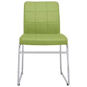 vidaXL Valgomojo kėdės, 4vnt., žalios spalvos, dirbtinė oda (2x282950)