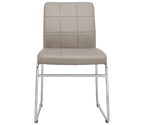 vidaXL Valgomojo kėdės, 6vnt., kapučino, dirbtinė oda (3x282948)