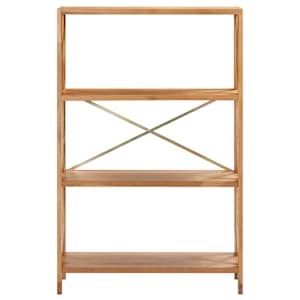 vidaXL Ραφιέρα 4 Επιπέδων 80 x 30 x 125 εκ. Μασίφ Ξύλο Δρυός
