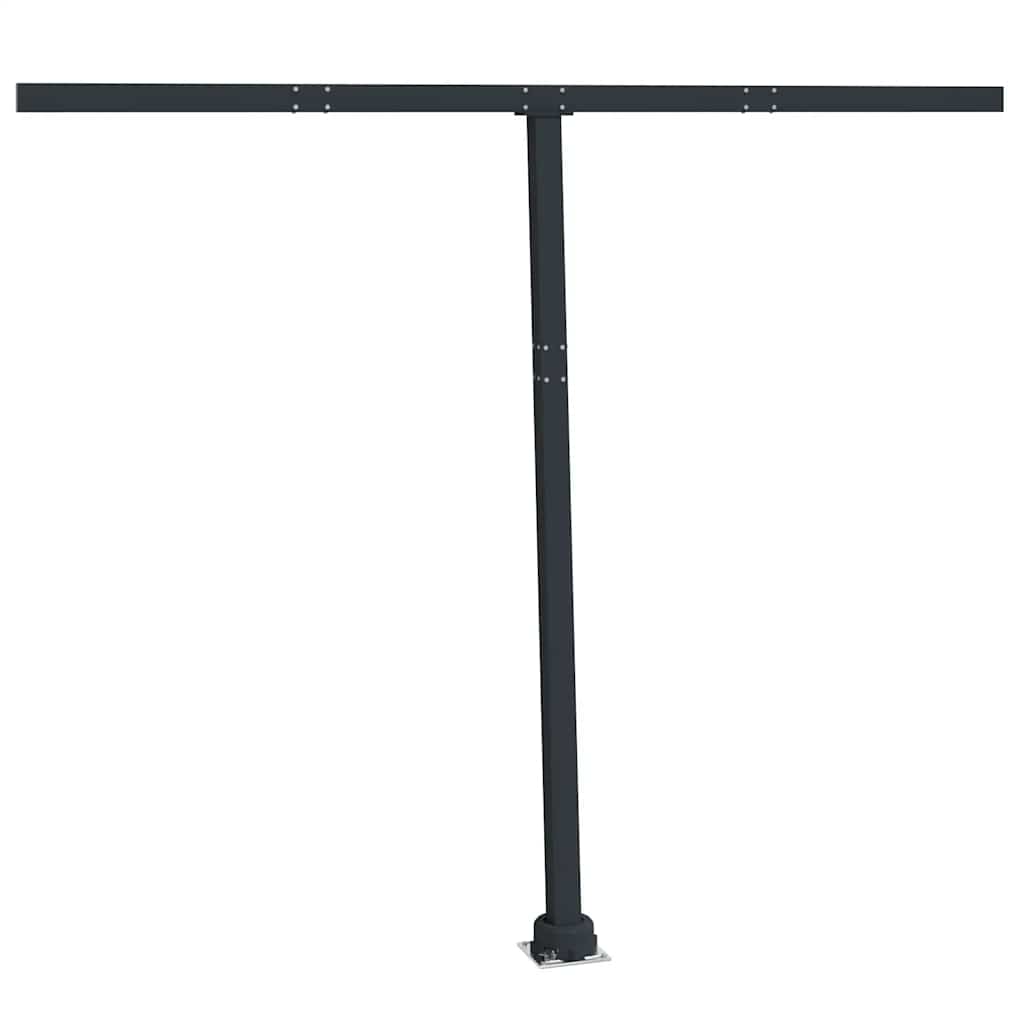 vidaXL Sada sloupků pro markýzu antracitová 300 x 245 cm železo