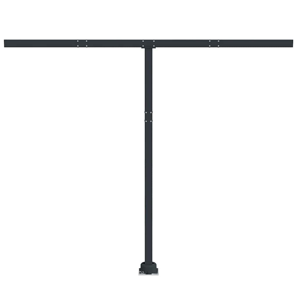 vidaXL Súprava markízových stĺpikov antracitová 300x245 cm železo