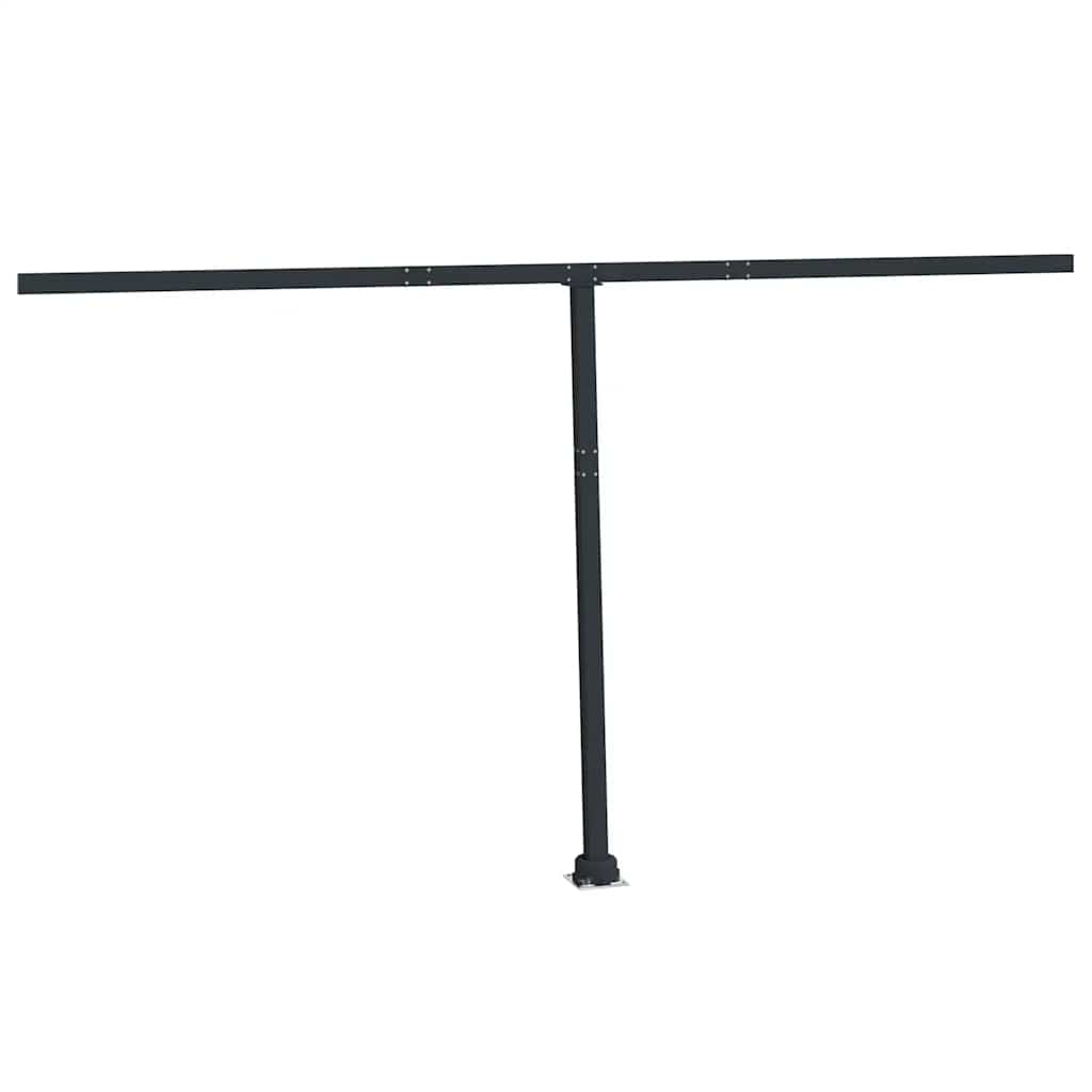 vidaXL Sada sloupků pro markýzu antracitová 450 x 245 cm železo