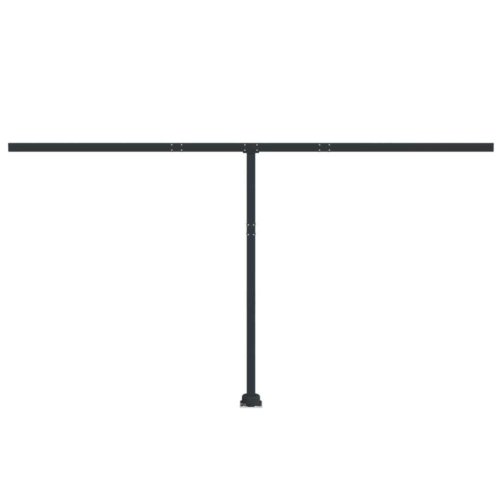 vidaXL Súprava markízových stĺpikov antracitová 450x245 cm železo