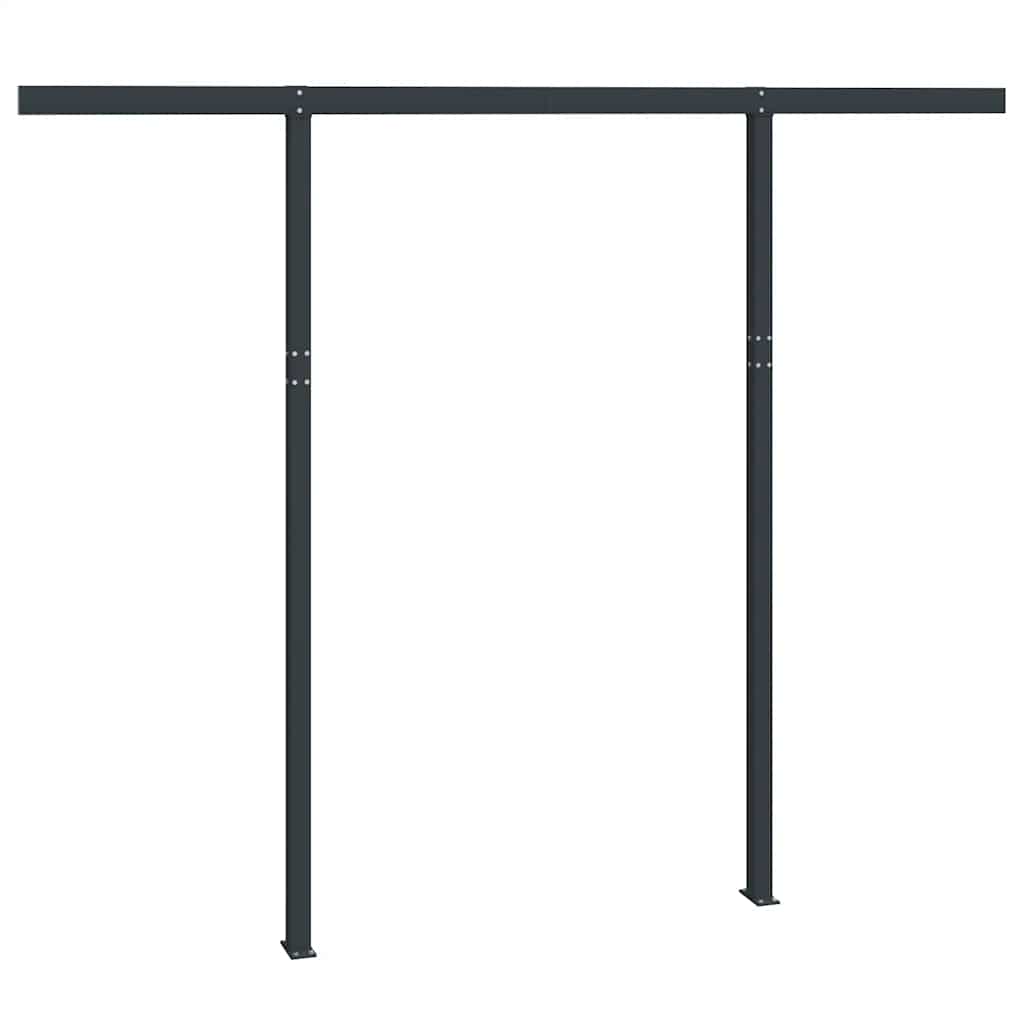 vidaXL Sada sloupků pro markýzu antracitová 300 x 245 cm železo