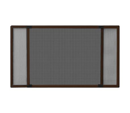 vidaXL Mosquitera extensible para ventanas marr&oacute;n (75-143)x50 cm